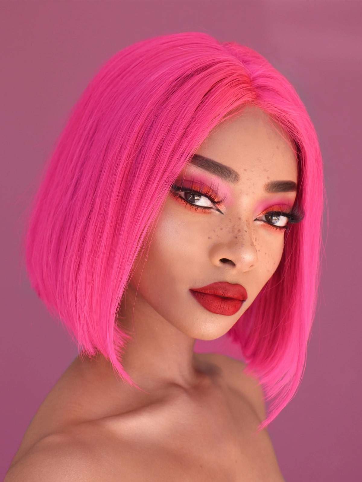 Pitaya Bob—Vibrant Color Short Wig - obrazek 2